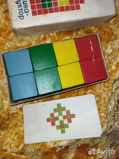 Мозаика конструктор деревянный Иваново СССР