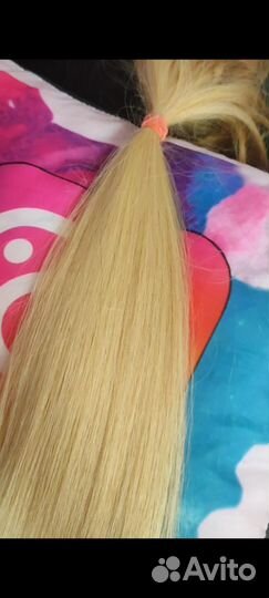 Волосы для наращивания 60 см блонд