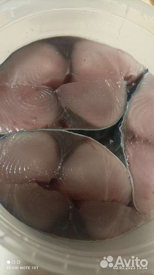 Пеламида слабосоленая с чесночком