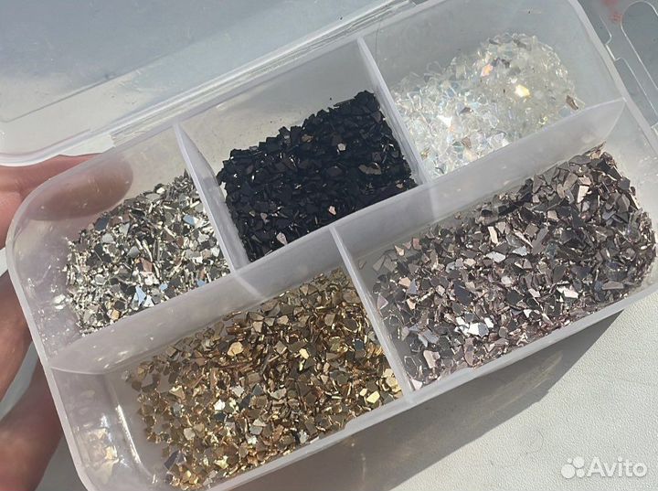 Стеклянная крошка для творчества