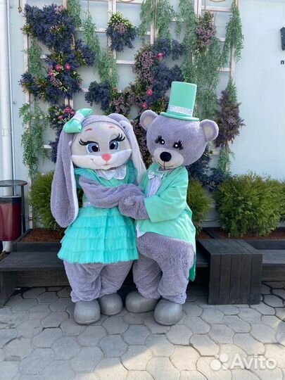 Ростовые куклы. Зайка и Мишка.Пупсы. Аэромедведь
