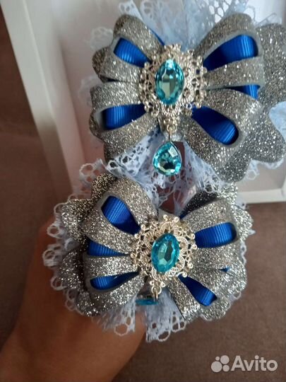 Заколка для волос, бантики ручной работы