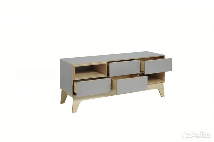 Тумба под телевизор серая