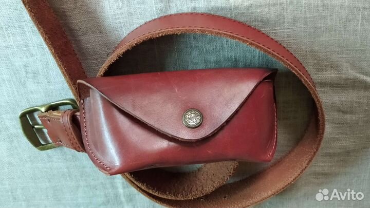 Мужской кожаный ремень ручной работы