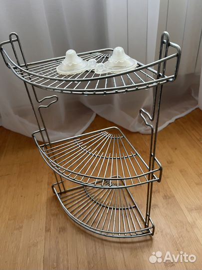 Угловая полка для ванной