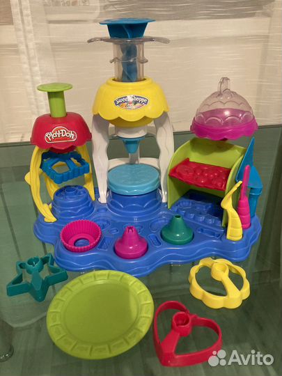 Play doh кондитерская, парикмахерская, зубастик