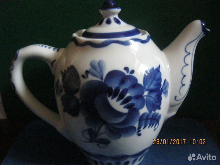 Гжель. Чайник-заварной. Советский период