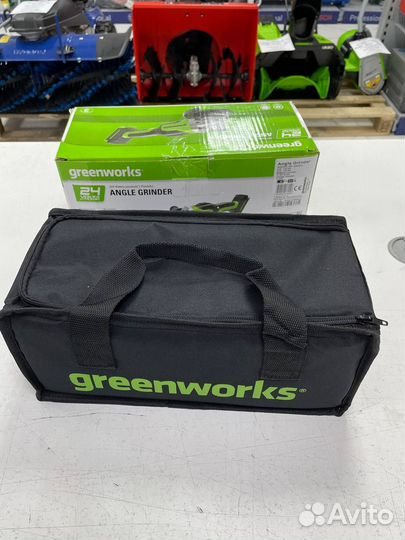 Greenworks GD24AG аккумуляторная ушм 1x2Ач,зу