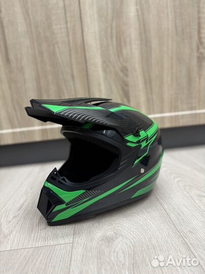 Шлем эндуро мотокросс + очки, перчатки, балаклава