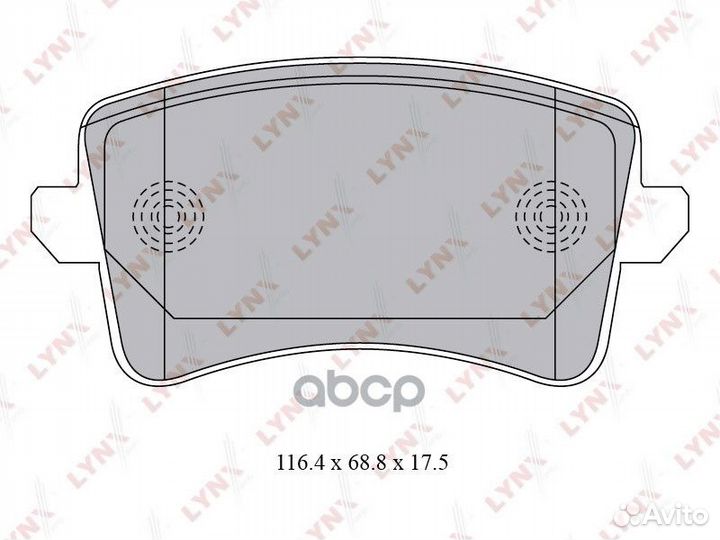 Колодки тормозные дисковые зад BD1223 lynxauto