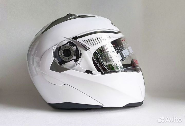 Шлем модуляр белый S, M, L, XL Cobra