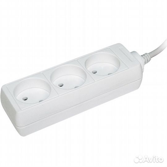 Удлинитель iEK 3 розетки без заземления, 2 x 0.75