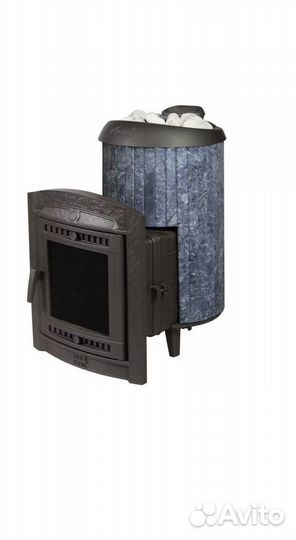 Чугунная печь для бани Атмосфера L В Ламелях