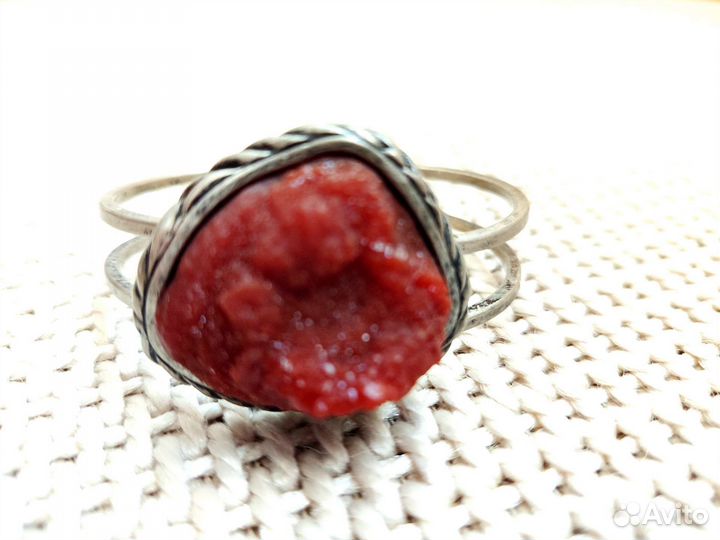 Кольцо и браслет. Друза кварца. Бижутерия