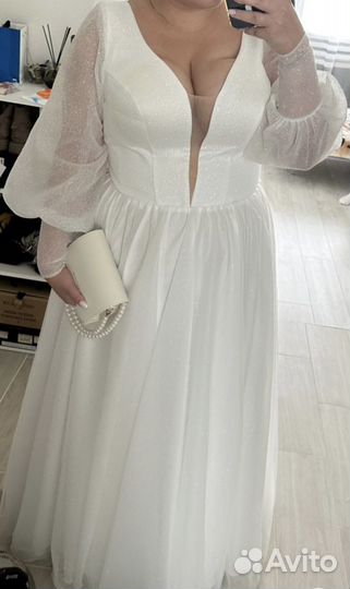 Свадебное платье бу 52-56