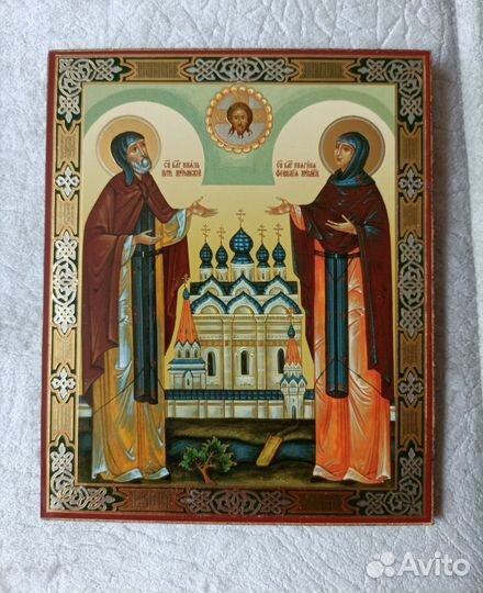 Икона Петр и Феврония Муромские и Матрона