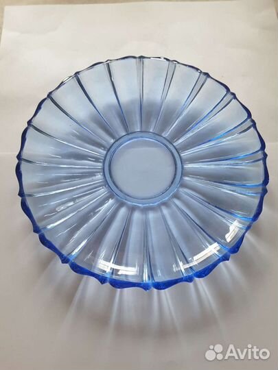 Посуда из голубого стекла СССР