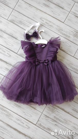 Нарядное платье для девочки 1 годик 80 86