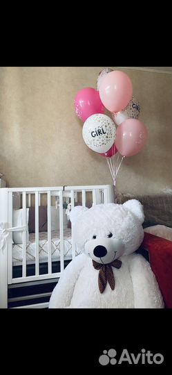 Детская приставная кроватка с маятником + матрас