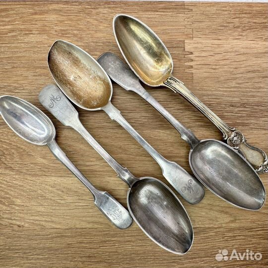 Столовые ложки. Серебро 84 пробы. Сазиков