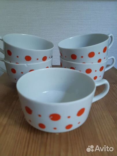 Чашка Дулево горох 5 шт фарфор
