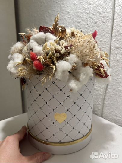 Букет из сухоцветов в коробке