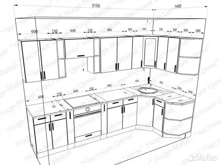 Угловая кухня 