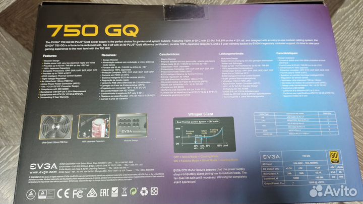 Блок питания evga 750GQ 80+ gold