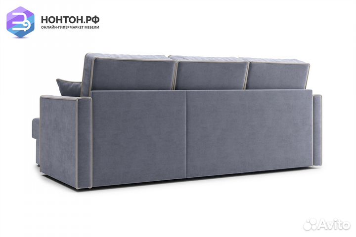 Диван угловой дельфин Леон темно-серый