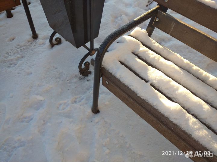 Лавочка садовая/придомовая металл, дерево