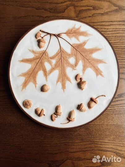 Ботанический барельеф / панно из гипса / картина