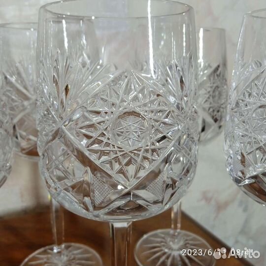 Хрустальные фужеры богемия