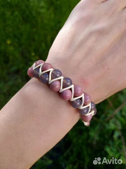 Браслет плетеный из натуральных камней