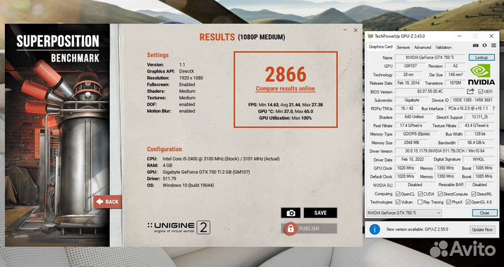 Видеокарта GigaByte GTX 750 Ti 2Gb Ddr5