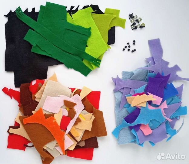 Иглы и держатель для фелтинга, фетр, глазки