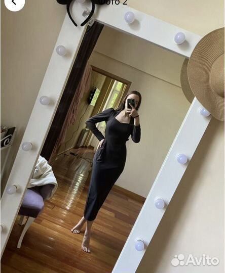 Платье -футляр черное