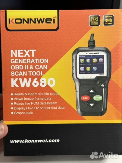 Автомобильный сканер OBD2 Konnwei KW680