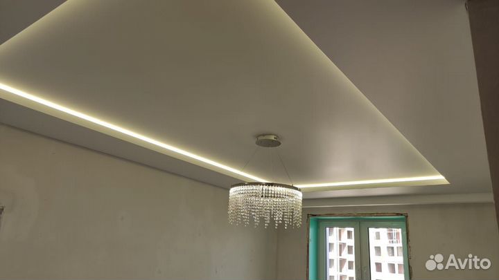 Натяжные потолки + Обои поклеим Бесплатно