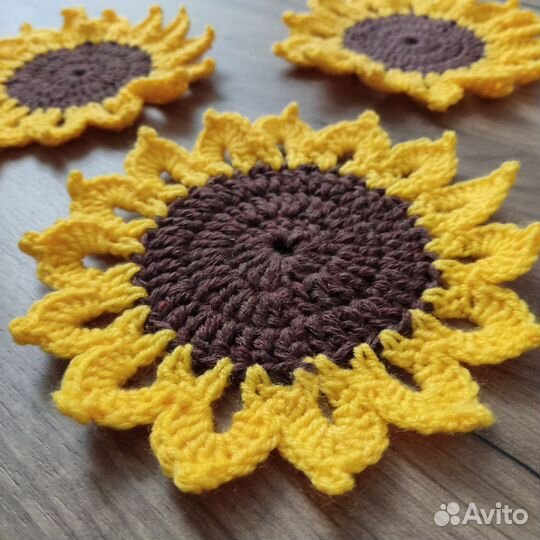 Подставки под горячее вязаные, салфетки для сервир