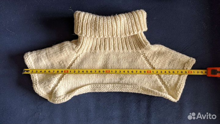 Шарф манишка хомут, молочный