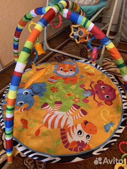Пакет погремушек, развивающий коврик