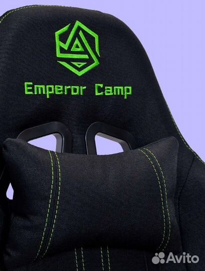 Игровое кресло тканевое с подножкой