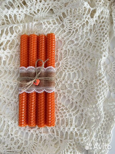 Подарочный набор свечей с эфирным маслом мандарина