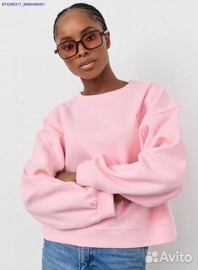 Свитшот укороченный Nike oversize Розовый