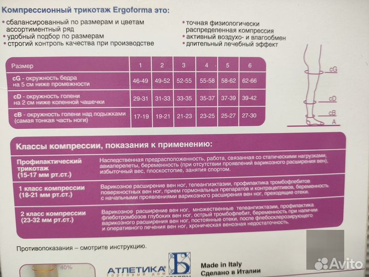 Компрессионные колготки 2 кл, разм.3, новые