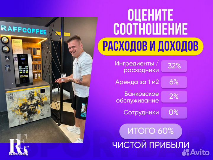 Кофейный автомат самообслуживания под ключ