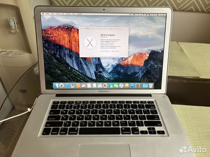 Apple macbook pro 2009 15 8Гб 500Гб
