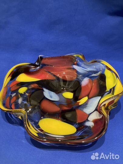 Ваза гнутое стекло для фруктов