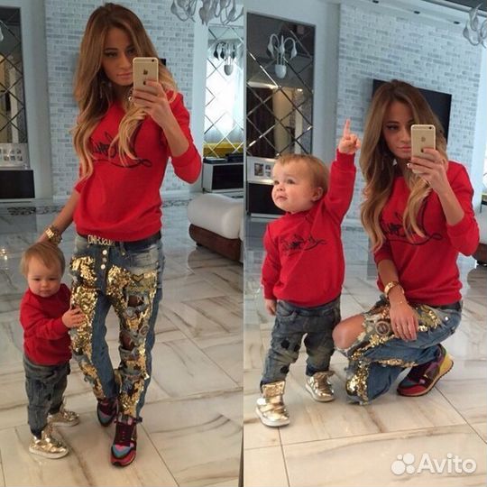 Одинаковые кофты для мамы и ребёнка