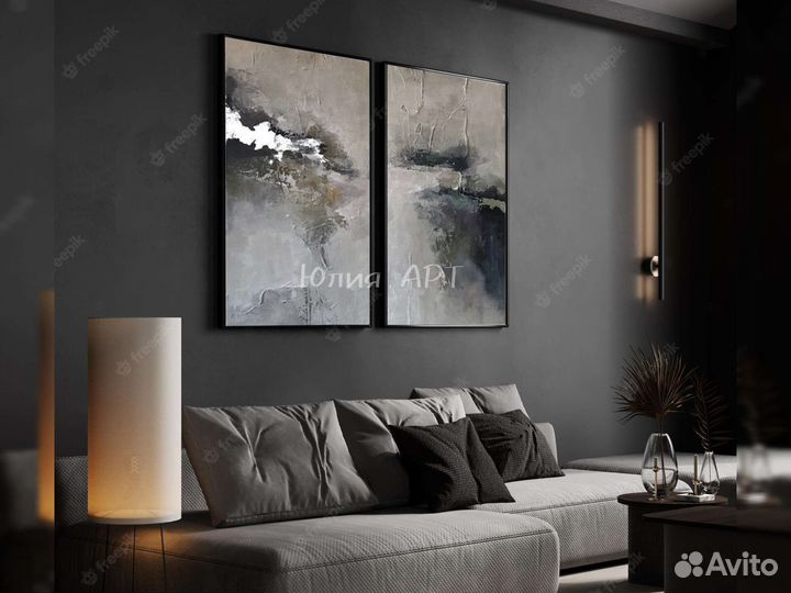 Стильная картина лофт в интерьер на холсте